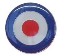 Broche RAF Target Mod - Broche en forme de bullseye - Motif rond rouge, blanc, bleu