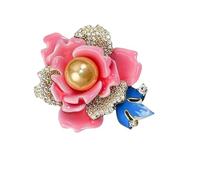 Broche Raffinée Pivoine Colorée Œuvres d'art blessées Broche Appel Fait à la Main, taille unique, Comme décrit