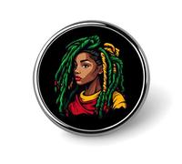 Broche Rasta Colours Dreadlocks pour femme et homme, badge de mode à porter à la boutonnière pour fête ou mariage