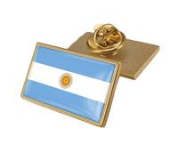 Broche Rectangulaire Avec Drapeau Argentin - Épingle À Revers Vintage Avec Bannière Patriotique, Badge De Nation, Sac À Dos, Vêtements, Accessoires, Bijoux, Cadeau Pour Femmes Et Hommes