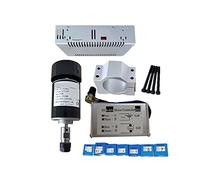 Broche refroidie à l'air 0,2 kW ER11 Mandrin CNC 200W Moteur de broche + pinces de 52 mm + alimentation + gouverneur de vitesse for DIY CNC 24V1000 0rpm,Plus stable(Package 6)