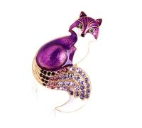 Broche renard strass breloque épingle animal badge bijoux sac à dos décoration accessoires de mode pour vestes vêtements accessoires de mode, standard, Aluminium
