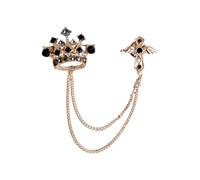 Broche résistante à l'usure - Broche couronne en strass - Pour les occasions formelles et les tenues professionnelles, Métal, Pierre secondaire