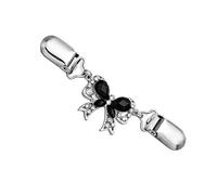 Broche rétro avec nœud noir pour châle, écharpe, cardigan, pull, 11cm, Plastique, comme description