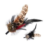 Broche Rétro | Design 2-en-1 à Plumes pour Sac à Dos - Accessoire Capillaire Décoratif pour Collectionneurs - Épingles pour Chemises Chapeaux Robes Cérémonies Mariage Spectacles