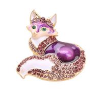 Broche rétro en alliage avec strass - Design minimaliste - Broche de corsage à attacher à des pulls, vestes et sacs à main - Alliage d'animal - Strass vintage, One Size, Comme décrit