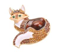 Broche rétro en alliage avec strass - Design minimaliste - Broche de corsage à attacher à des pulls, vestes et sacs à main - Alliage d'animal - Strass vintage, One Size, Comme décrit