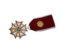 Broche rétro en alliage gravée complexe avec ruban vintage, accessoire de cosplay pour amateur de cinéma