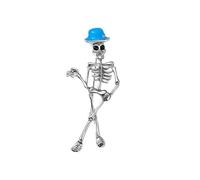 Broche rétro en alliage robuste - Bijou gothique pour femme - Tenue élégante - Amplificateur sûr - Cadeau gothique - Bijou tête de mort, taille unique, comme décrit