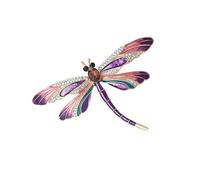 Broche rétro en cristal avec libellules - Accessoire élégant pour femmes et filles - Bijou fantaisie - Broche élégante avec goût personnel, taille unique, comme décrit