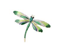 Broche rétro en cristal avec libellules - Accessoire élégant pour femmes et filles - Bijou fantaisie - Broche élégante avec goût personnel, taille unique, comme décrit