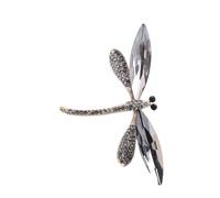 Broche rétro en forme de libellules en cristal - Élégante broche en forme d'animal - Accessoire de revers pour femmes et filles - Bijoux tendance multi-usages, taille unique, Comme décrit