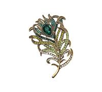 Broche rétro en forme de paons multicolores avec strass et alliage scintillant, taille unique, Comme décrit