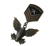 Broche rétro en métal pour les amateurs d'histoire et de collection, M, Métal, Pas de gemme