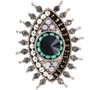 Broche Rétro Halloween Œil Maléfique en Métal Léger pour Femmes | Épinglette Élégante, Finition Délicate Résistante à Rouille, Décoration de Costume, Style Fête et Tenue Habillée