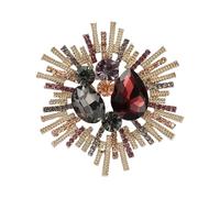 Broche rétro moderne en cristal pour femme - Strass de luxe - Design baroques - Multi-usage - Léger - Accessoire de mode - Épingle à bijoux de luxe pour femme, 5.4cm, Comme décrit