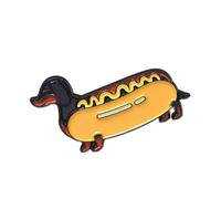 Broche robuste en alliage de zines avec motif hamburger et hot-dogs - Accessoire portable pour cadeaux créatifs et spéciaux, taille unique, Comme décrit