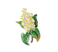 Broche robuste en alliage et fleur d'hortensia émaillée avec des surfaces lisses et une résistance à la lumière pour une plus longue durée de vie