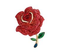 Broche Robuste En or Rose Structure Métallique Confortable Accessoire À La Mode Pour Voyage Broche Rose Élégante