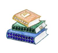 Broche robuste en strass émaillés avec un savoir-faire raffiné pour une tenue élégante dans un cadre décontracté ou formel amateur de livres, taille unique, Comme décrit