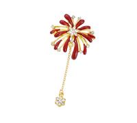 Broche romantique symbolisant les bénédictions, mettant en vedette l ' art pyrotechnique avec des cristaux et une broche de mode émaillée