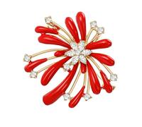 Broche romantique symbolisant les bénédictions, mettant en vedette l ' art pyrotechnique avec des cristaux et un émaillé, bijoux pour femmes