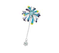 Broche romantique symbolisant les bénédictions, mettant en vedette l ' art pyrotechnique avec des cristaux et une broche de mode émaillée