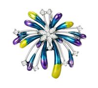 Broche romantique symbolisant les bénédictions, mettant en vedette l ' art pyrotechnique avec des cristaux et une broche de mode émaillée
