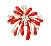 Broche romantique symbolisant les bénédictions, mettant en vedette l ' art pyrotechnique avec des cristaux et une épingle romantique émaillée