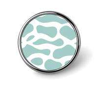 Broche ronde à motif vague verte simple pour homme et femme - Badge tendance - Épinglette pour robe, veste, sac à dos