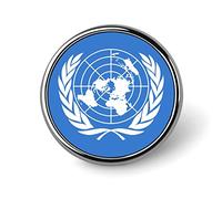 Broche ronde avec drapeau des Nations Unies, épinglette décorative, badge pour hommes et femmes