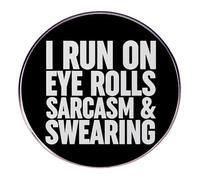 Broche ronde avec inscription « People Who Tolerate Me on a Daily Basis, They the Real Hero » - Badge en émail pour épingles à chemisier, broche déclaration noire en alliage pour homme et femme