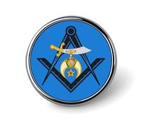 Broche ronde avec symbole des Shriners, bouton, cravate, badge, chapeau, vêtements, accessoires pour hommes et femmes