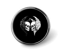Broche ronde « Bien et Mal » pour vêtements, décoration personnalisée pour femmes et hommes