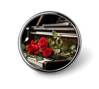 Broche ronde bohème psychédélique paon mandala pour homme et femme en alliage accessoire de costume, épingle à cravate légère de 2,5 cm, Circular, Aluminium, Pas de gemme