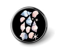 Broche ronde colorée en coquillage, épingle à cravate, badge en métal, bouton commémoratif, kit d'épingles pour chapeau, chemise, vêtements, sacs, décoration