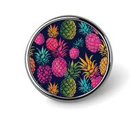 Broche ronde colorée en forme de pin et de fruit, épingle à cravate pour femme, homme, employé de bureau, enseignant, décoration