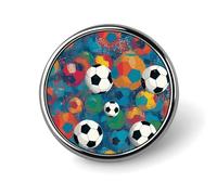 Broche ronde colorée en métal léger pour homme et femme, accessoire décoratif pour costume