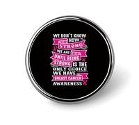 Broche ronde de sensibilisation au cancer du sein avec rubans roses, épingle à cravate unisexe lisse, badge léger, bijoux artisanaux, décoration pour costume, homme et femme