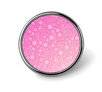 Broche ronde de sensibilisation au cancer du sein avec rubans roses, épingle à cravate unisexe lisse, badge léger, bijoux artisanaux, décoration pour costume, homme et femme