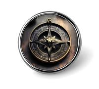 Broche ronde décoration vêtements broche mode léopard africain sur rocher épinglette décorative pour fête cadeau de mariage femme/homme cadeau, Circular, Aluminium, Alliage d'aluminium