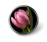 Broche ronde élégante à imprimé floral effet mouillé : accessoire de mariage léger, résistant et élégant, idéal pour la Saint
