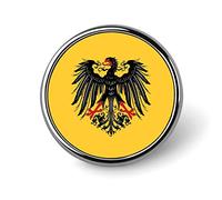 Broche ronde élégante représentant le drapeau historique du Saint-Empire romain germanique. Insigne léger et raffiné, idéal pour hommes et femmes. Bijou.