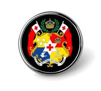 Broche ronde émaillée à l'effigie de l'emblème national des Tonga, bijou décoratif pour sac à dos ou chapeau