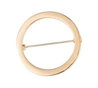 Broche ronde en alliage en forme de cœur avec fermeture géométrique pour réunion, accessoire de vêtements pour femme, broche de réunion d'affaires, round, Comme décrit