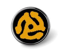 Broche ronde en émail pour adaptateur de disque vinyle 45, badge de revers, bijou décoratif pour sac à dos et chapeau
