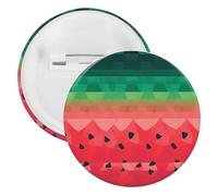 Broche ronde en fer blanc dégradé de pastèque personnalisable pour les enseignants, les infirmières, les médecins, le personnel, accessoires de cadeau de fête, 1PCS, Plastique, Plastiques