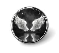 Broche ronde en forme d'ailes d'ange, épingle à cravate, pour femme, homme, employé de bureau, enseignant, décoration