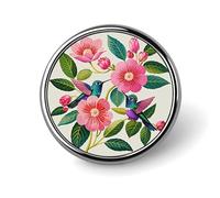 Broche ronde en forme de carte du monde rouille pour homme et femme - Accessoire de costume - Épingle à cravate légère de 2,5 cm, Circular, Aluminium, Pas de gemme