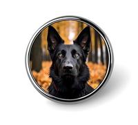 Broche ronde en forme de chien de berger Blackan, bouton, épingle à cravate, badge, chapeau élégant, vêtements, bijoux, accessoires, circulaire, style